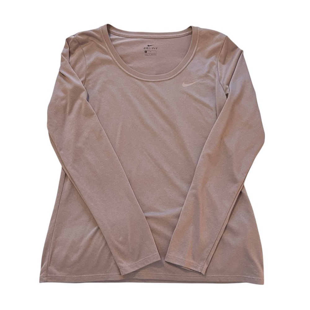 NWOT Women's Nike Mauve Dri-Fit Long Sleeve Running Athletic Layer Shirt, Medium - Picture 4 of 8